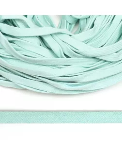 Шнур плоский х/б 10мм классическое плетение цв.020 мятно-голубой уп.50 м арт. МГ-133131-1-МГ1686560