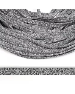 Шнур плоский х/б 10мм классическое плетение TW цв.меланж 1 (028 св.серый/ 031 т.серый) уп.50м арт. МГ-133132-1-МГ1686869
