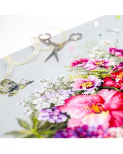 Набор для вышивания ЧУДЕСНАЯ ИГЛА PREMIUM Яркий дуэт 45х25 см арт. МГ-133449-1-МГ1691380