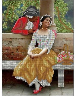 Рисунок на ткани КОНЁК Свидание 30х40 см арт. МГ-133809-1-МГ1695652