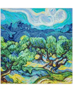 Набор для вышивания ЧУДЕСНАЯ ИГЛА Оливковые деревья 40х40 см арт. МГ-134114-1-МГ1700770