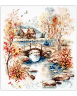 Набор для вышивания ЧУДЕСНАЯ ИГЛА Осенняя акварель 26х30 см арт. МГ-134445-1-МГ1706104