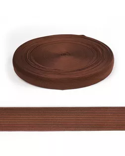 Тесьма вязаная окантовочная 22мм цв.146 коричневый уп.100м арт. МГ-134469-1-МГ1707336