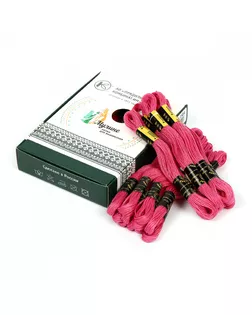 Нитки мулине цв.1504 т.розовый 24х8м С-Пб арт. МГ-134608-1-МГ1709669