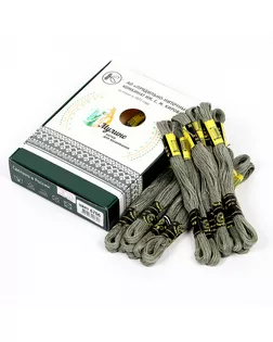 Нитки мулине цв.6706 оливковый 24х8м С-Пб арт. МГ-134633-1-МГ1710284