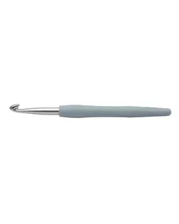 Крючок для вязания с эргономичной ручкой Knit Pro 30915 Waves 7мм, алюминий, серебристый/астра арт. МГ-18366-1-МГ0174037