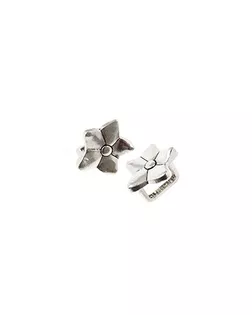 Бусины металлические TESОRO цв.античное серебро уп.2шт Ø13 мм арт. МГ-114002-1-МГ0199441