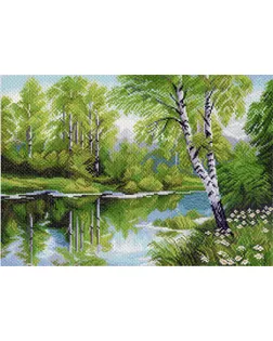 Купить Рисунок на канве МАТРЕНИН ПОСАД - 1020 Берёзы у озера арт. МГ-23238-1-МГ0199518 оптом в Караганде