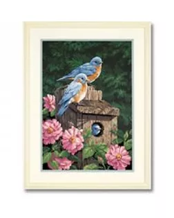 Набор для раскрашивания DIMENSIONS Синие птички в саду 51x41 см арт. МГ-27901-1-МГ0212438