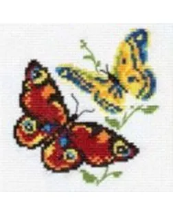 Купить Вышивка Набор для вышивания АЛИСА Бабочки-красавицы 10х11 см арт. МГ-28236-1-МГ0213186 оптом в Караганде