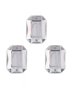 Стразы пришивные акриловые MAGIC 4 HOBBY 18x25 мм прямоугольник цв.01 прозрачный уп.200 шт арт. МГ-134694-1-МГ0253498