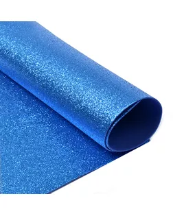 Фоамиран глиттерный Magic 4 Hobby 2 мм цв.синий, 20х30 см арт. МГ-124935-1-МГ0265236