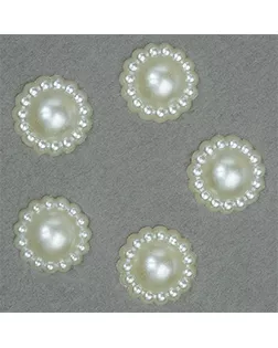 Полужемчужины MAGIC 4 HOBBY перламутр в форме Цветка 12 мм цв.43 молочный уп.20г (52шт) арт. МГ-134052-1-МГ0307377