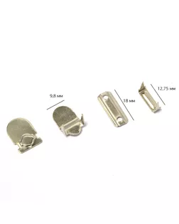 Брючные крючки 2 шипа TBY-JX8204B цв.никель уп. 100шт арт. МГ-123961-1-МГ0371517
