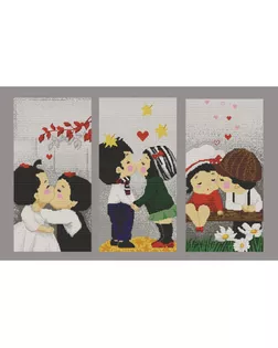 Рисунок на ткани (Бисер) КОНЁК Любовь (триптих) 40х80 см арт. МГ-49151-1-МГ0602551