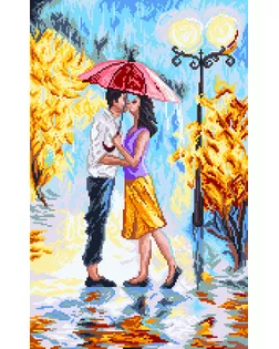 Рисунок на канве МАТРЕНИН ПОСАД - 1909 Двое под зонтом арт. МГ-51275-1-МГ0622978