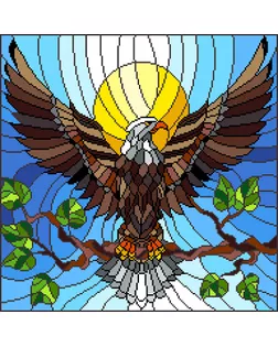 Рисунок на канве МАТРЕНИН ПОСАД - 1937 Витраж орел арт. МГ-51281-1-МГ0622984