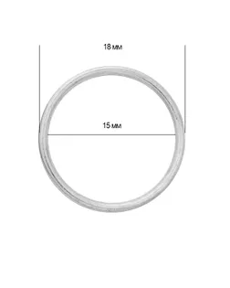 Кольцо для бюстгальтера металл TBY-H14 d15мм, цв.04 никель, уп.100шт арт. МГ-114930-1-МГ0648363