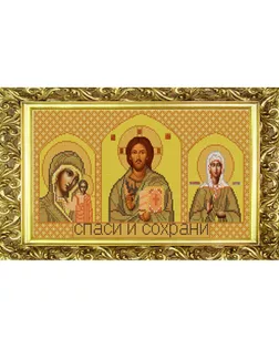 Рисунок на ткани (Бисер) КОНЁК Триптих Матрона 21х40 см арт. МГ-54762-1-МГ0651125