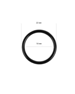Кольцо для бюстгальтера пластик TBY-82641 d20мм, цв.черный, уп.100шт арт. МГ-115035-1-МГ0710869