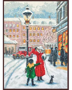 Набор для вышивания ПАЛИТРА Однажды зимой, по мотивам картины Пауля Фишера 20х27 см арт. МГ-89976-1-МГ0781529