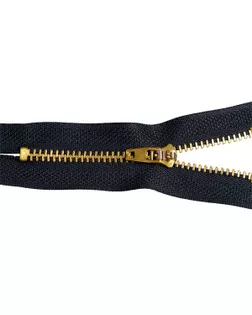 Молния MaxZipper джинсовая золото №4 10см замок М-4002 цв.F322 черный 10 шт арт. МГ-93157-1-МГ0785102