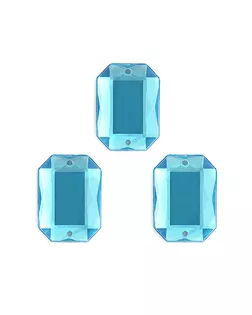 Стразы пришивные акриловые MAGIC 4 HOBBY 13x18 мм прямоугольник цв.07 бирюзовый уп.100 шт упак (100 шт) арт. МГ-130752-1-МГ0853989