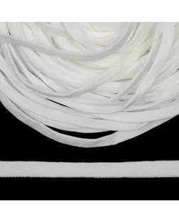 Шнур плоский полиэфир 10 мм турецкое плетение цв.белый уп.100 м арт. МГ-126047-1-МГ0957303