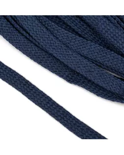 Шнур плоский х/б 12мм турецкое плетение цв.024 т.синий уп.50 м упак (50 м) арт. МГ-130558-1-МГ0961148