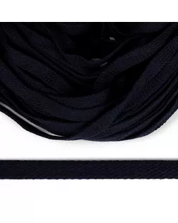 Шнур плоский х/б 12мм турецкое плетение цв.025 черно-синий уп.50 м арт. МГ-120626-1-МГ0961149