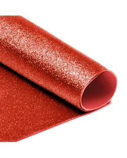 Фоамиран глиттерный Magic 4 Hobby 2 мм цв.светло-красный, 20х30 см арт. МГ-124962-1-МГ0985951