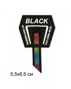 Аппликации пришивные Black 5,5х6,5см уп.10шт арт. МГ-118031-1-МГ0986516