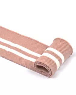 Подвяз трикотажный полиэстер цв.пыльно-розовый с белыми полосами арт. МГ-9260-1-МГ0641162