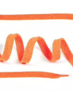 Шнурки плоские ш.1см х/б дл.150см цв.008 оранжевый (10 комп) арт. МГ-10286-1-МГ0683318