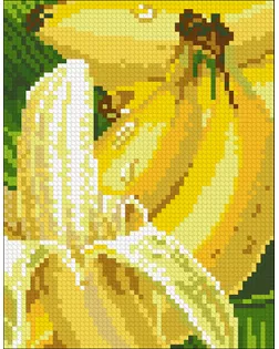 Набор "Паутинка" для изготовления к со стразами Бананы 14х18 см арт. МГ-11025-1-МГ0720893