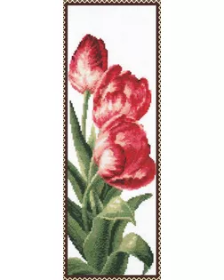 Набор для вышивания ПАЛИТРА Тюльпаны 13х35 см арт. МГ-16460-1-МГ0162484
