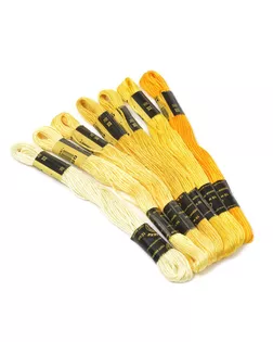 Нитки мулине "Цветик-семицветик" 10м набор 7 мотков №1-желтый лепесток арт. МГ-17421-1-МГ0167056