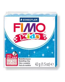 FIMO kids полимерная глина для детей, уп. 42г цв.блестящий синий, арт. МГ-20541-1-МГ0188070