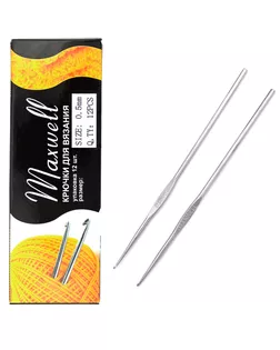 Крючки для вязания Maxwell Black 0,5 мм, цв.никель уп.12шт арт. МГ-21993-1-МГ0195417