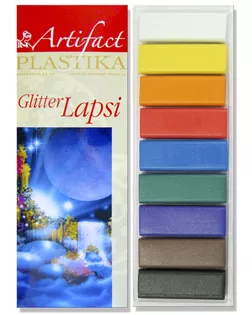 Набор полимерной глины " GLITTER" 9 классических цветов с блестками х 20 г арт. МГ-31492-1-МГ0234691