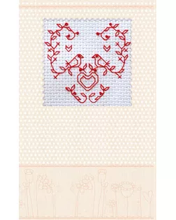 Набор-открытка для вышивания крестом АБРИС AOH-009 Влюбленные птички 8х8см арт. МГ-36351-1-МГ0267711