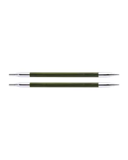 29278 Knit Pro Спицы съемные Royale 5,5мм для длины тросика 20см, ламинированная береза, зеленый, 2шт арт. МГ-38195-1-МГ0329555