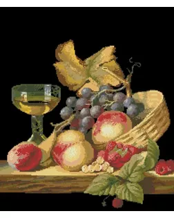 Набор для вышивания мулине НИТЕКС Натюрморт с фруктами 40х46 см арт. МГ-43843-1-МГ0529402