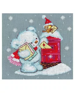 Набор для вышивания мулине НИТЕКС Письма Деду Морозу 19х20 см арт. МГ-43865-1-МГ0529424