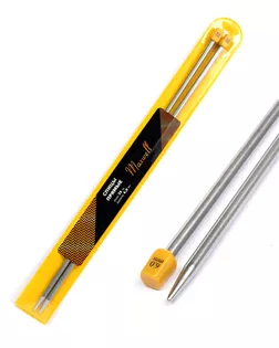 Спицы для вязания прямые Maxwell Gold, металл д.6,0мм/35см (2шт) арт. МГ-44120-1-МГ0529997