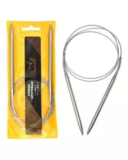 Спицы для вязания круговые Maxwell Gold, металлические на тросике Ø6,0 мм /100 см арт. МГ-50379-1-МГ0615529