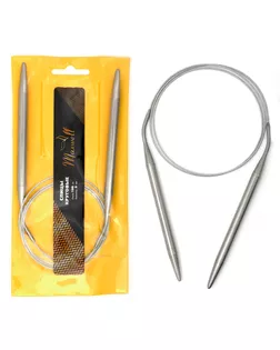 Спицы для вязания круговые Maxwell Gold, металлические на тросике Ø8,0 мм /100 см арт. МГ-50381-1-МГ0615531