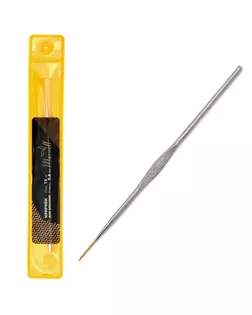 Крючки для вязания Maxwell Gold односторонние с золотой головкой никель 0,6 мм, 12см арт. МГ-50397-1-МГ0615547