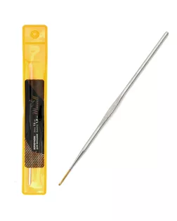 Крючки для вязания Maxwell Gold односторонние с золотой головкой никель 1,0мм, 12см арт. МГ-50401-1-МГ0615551