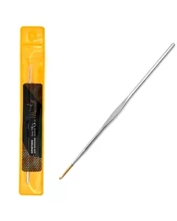 Крючки для вязания Maxwell Gold односторонние с золотой головкой никель 1,3мм, 12см арт. МГ-50404-1-МГ0615554